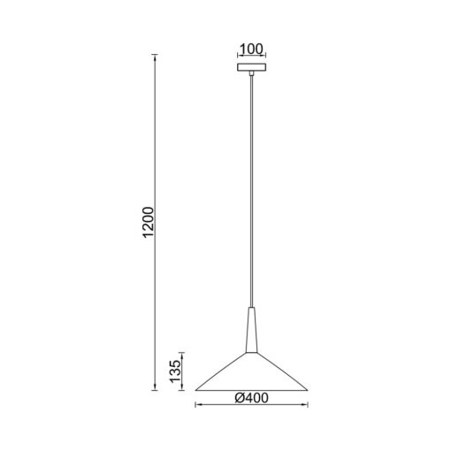 Κρεμαστό μονόφωτο 1 x Ε27 γκρι Ø40 – BV05-00052