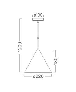 Κρεμαστό μονόφωτο 1 x Ε27 μπλε Ø22 – BV05-00063