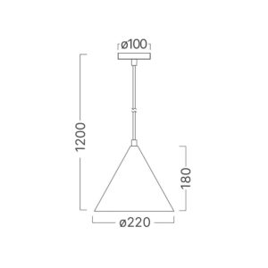 Κρεμαστό μονόφωτο 1 x Ε27 μπλε Ø22 – BV05-00063