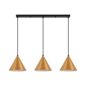 Κρεμαστό φωτιστικό 3 x E27 μαύρο/χρυσό – BV05-00066