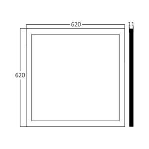 Χωνευτό πάνελ 62 x 62cm 3CCT – BP27-36280