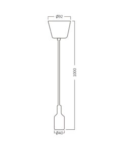 BRY-PENDA-E27-1MT-MTL-CFE-PENDANT KIT – BY45-00200