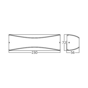 BRY-PIRUS-S-10W-3000K-IP54-WALL LIGHT – BG40-00602