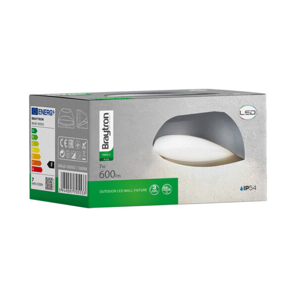 BRY-PIRUS-S-7W-3000K-IP54-WALL LIGHT – BG40-00502