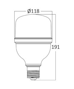 Λάμπα led T120 38W E27 6500K – BA13-33823