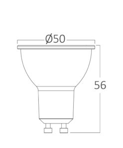 Λάμπα led GU10 Γυάλινη Dimmable 5.5W 38° 2700k – BA27-60650
