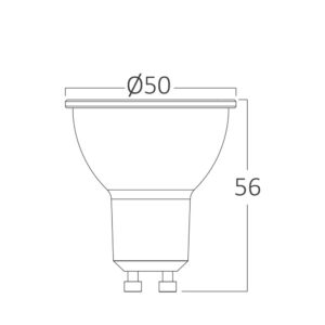 Λάμπα led GU10 Γυάλινη Dimmable 5.5W 38° 4000k – BA27-60651