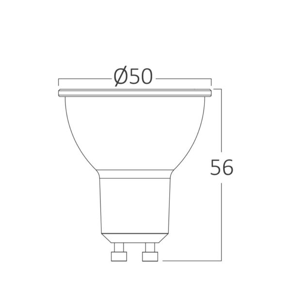 Λάμπα led GU10 Γυάλινη Dimmable 5.5W 38° 4000k – BA27-60651