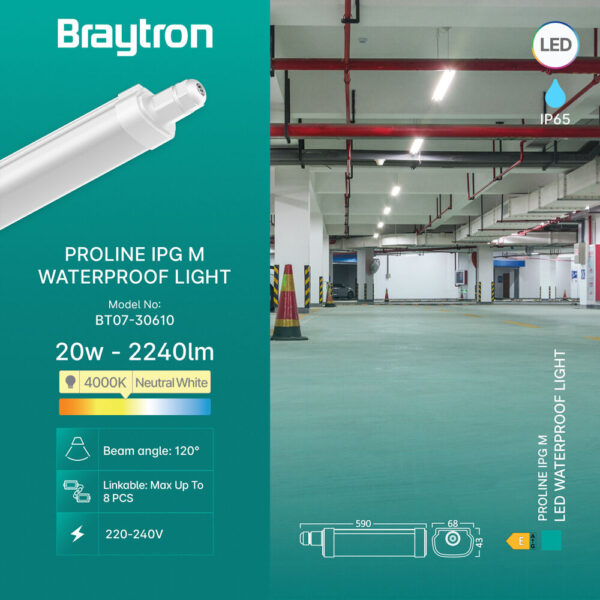 BRY-PROLINE-IPG-M-22W-4000K-IP65-WATERPROOF LIGHT – BT07-30610