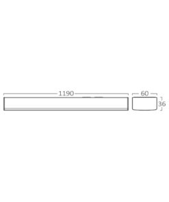 Φωτιστικό led στεγανό 36w 120cm 3cct IP40 – BN20-11281
