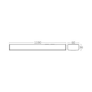 Φωτιστικό led στεγανό 36w 120cm 3cct IP40 – BN20-11281