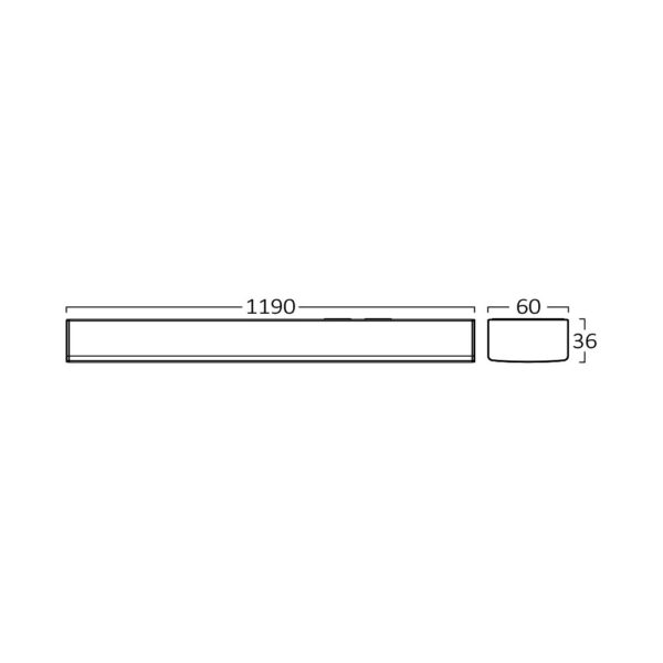 Φωτιστικό led στεγανό 36w 120cm 6500k IP40 – BN20-11230