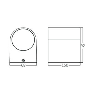 Απλίκα up down “Rita” για GU10 Ανθρακί – BG32-00222