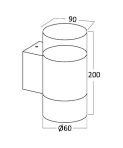 BRY-RITA-S-WL.2-GRY-2xGU10-IP44-WALL LIGHT – BG32-00322
