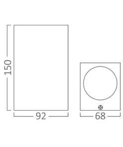 Απλίκα up down “Rita” για GU10 Ανθρακί – BG32-00422
