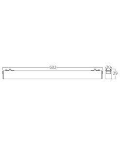 Φωτιστικό Led Μαγνήτης Ράγας slim 18w 3000k Μαύρο – BD60-10601