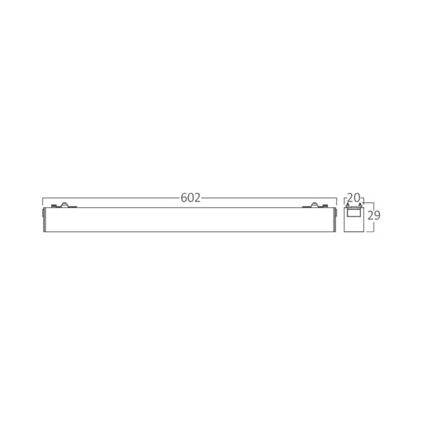 Φωτιστικό Led Μαγνήτης Ράγας slim 18w 4000k Μαύρο – BD60-10611