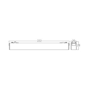 Φωτιστικό Led Μαγνητικής Ράγας slim 12W 3000K Mαύρο – BD60-11201