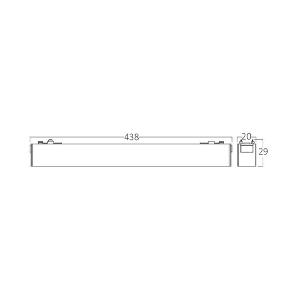 Φωτιστικό led μαγνητικής ράγας 18w 3000k μαύρο – BD60-11301