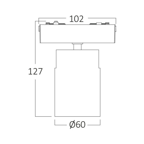 Σποτ Led Μαγνητικής Ράγας 7w 3000k μαύρο – BD60-14001