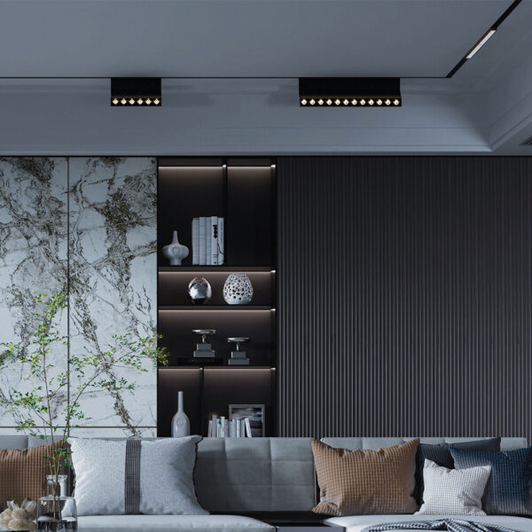 Φωτιστικό Led Μαγνητικής Ράγας slim 12W 4000K 48V Mαύρο – BD60-13211