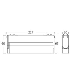 Φωτιστικό Led Μαγνητικής Ράγας slim 12W 4000K 48V Mαύρο – BD60-13211