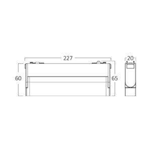 Φωτιστικό Led Μαγνητικής Ράγας slim 12W 4000K 48V Mαύρο – BD60-13211