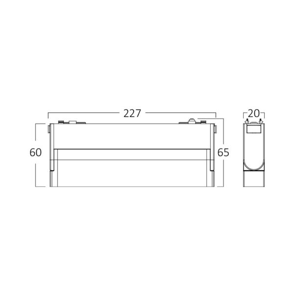 Φωτιστικό Led Μαγνητικής Ράγας slim 12W 4000K 48V Mαύρο – BD60-13211