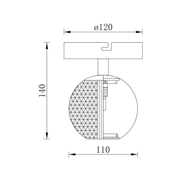 Απλίκα 1xG9 Χρυσή με Διάφανο Γυαλί Κρακελέ – BV01-00013