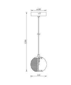 Κρεμαστό μονόφωτο 1 x G9 χρυσό – BV01-00010