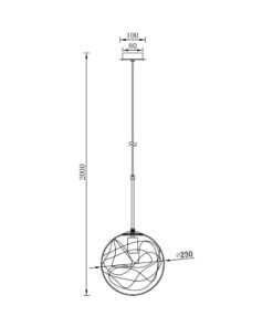 Κρεμαστό μονόφωτο 1 x Ε27 χρυσό – BV01-00020