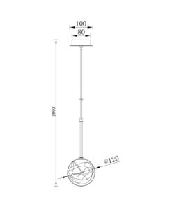 Κρεμαστό μονόφωτο 1 x G9 χρυσό – BV01-00021