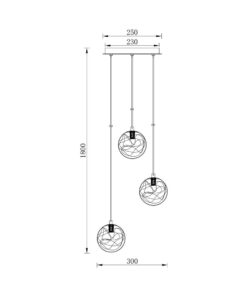 Κρεμαστό φωτιστικό 3 x G9 χρυσό – BV01-00022