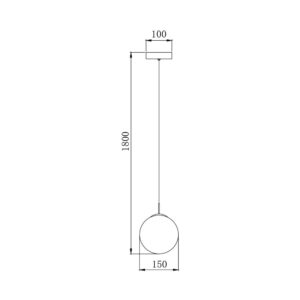 Κρεμαστό μονόφωτο με κρύσταλλο 1 x G9 – BV01-00034