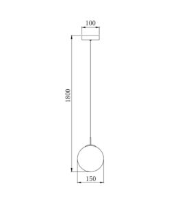 Κρεμαστό μονόφωτο με κρύσταλλο 1 x G9 – BV01-00030