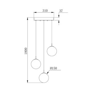 Κρεμαστό τρίφωτο με κρύσταλλο 3 x G9 – BV01-00035