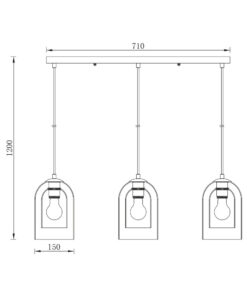 Κρεμαστή ράγα 3 x Ε27 – BV01-00046