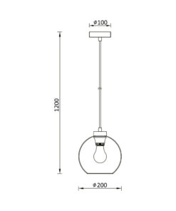 Κρεμαστό μονόφωτο 1 x Ε27 Ø20 – BV01-00050