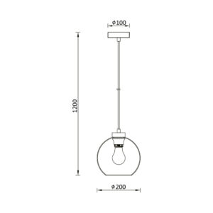 Κρεμαστό μονόφωτο 1 x Ε27 Ø20 – BV01-00050