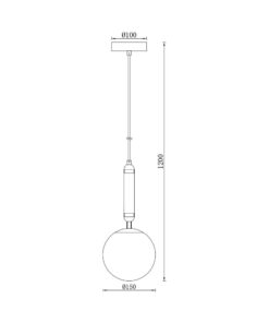 Κρεμαστό μονόφωτο 1 x G9 χρυσό Ø15 – BV01-00060