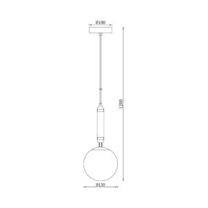 Κρεμαστό μονόφωτο 1 x G9 χρυσό Ø15 – BV01-00060