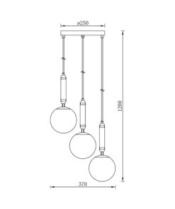 Κρεμαστό φωτιστικό 3 x G9 χρυσό – BV01-00061