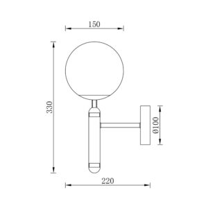 Απλίκα 1 x G9 χρυσή – BV01-00062