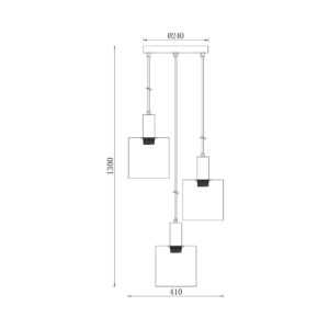 Κρεμαστό φωτιστικό 3 x E27 – BV01-00071