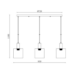 Κρεμαστή ράγα 3 x Ε27 – BV01-00072