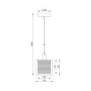 Κρεμαστό μονόφωτο 1 x Ε14 Ø13cm – BV01-00080