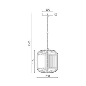 Κρεμαστό μονόφωτο 1 x Ε27 – BV01-00090