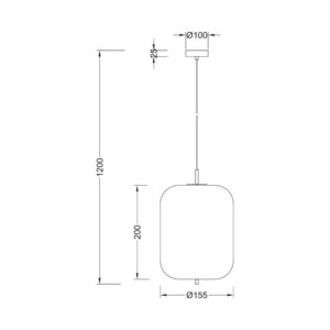 Κρεμαστό μονόφωτο 1 x Ε14 – BV01-00104