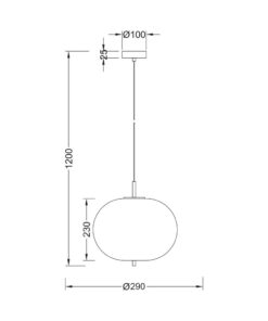 Κρεμαστό μονόφωτο 1 x Ε27 – BV01-00100