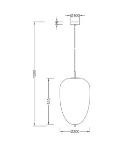 Κρεμαστό μονόφωτο 1 x Ε27 – BV01-00102